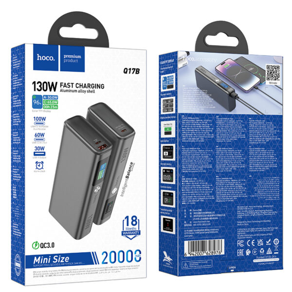 Hoco Q17B 130W Fast Charging Aluminium alloy shell
