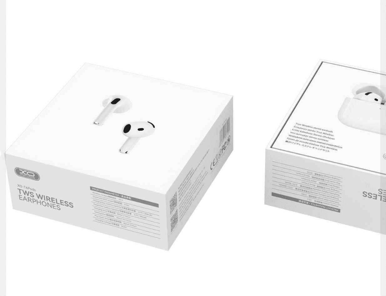 XO T6 Pods Sixth Generation Standard Edition Bluetooth Headset white