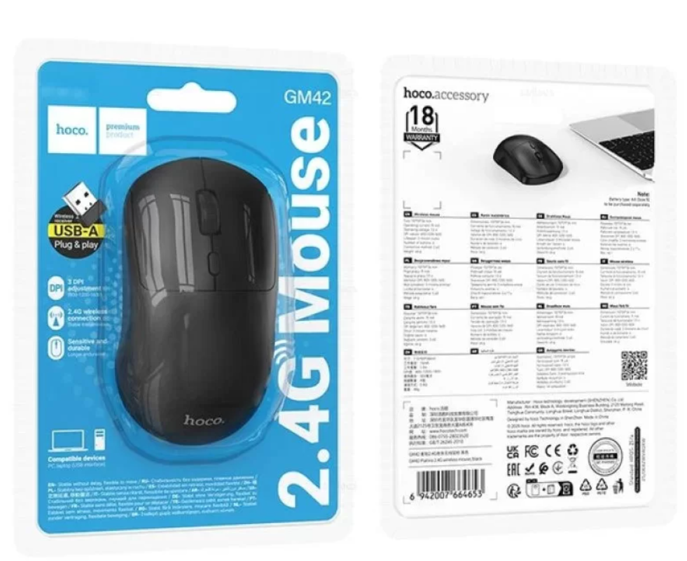 Hoco GM42 Platino 2.4G Wireless mouse
