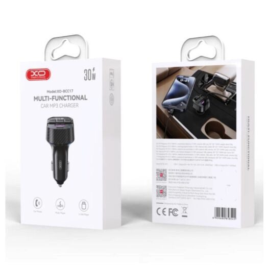 XO BCC17 Smart Bluetooth MP3 A+C Dual Port PD30W Car Charger