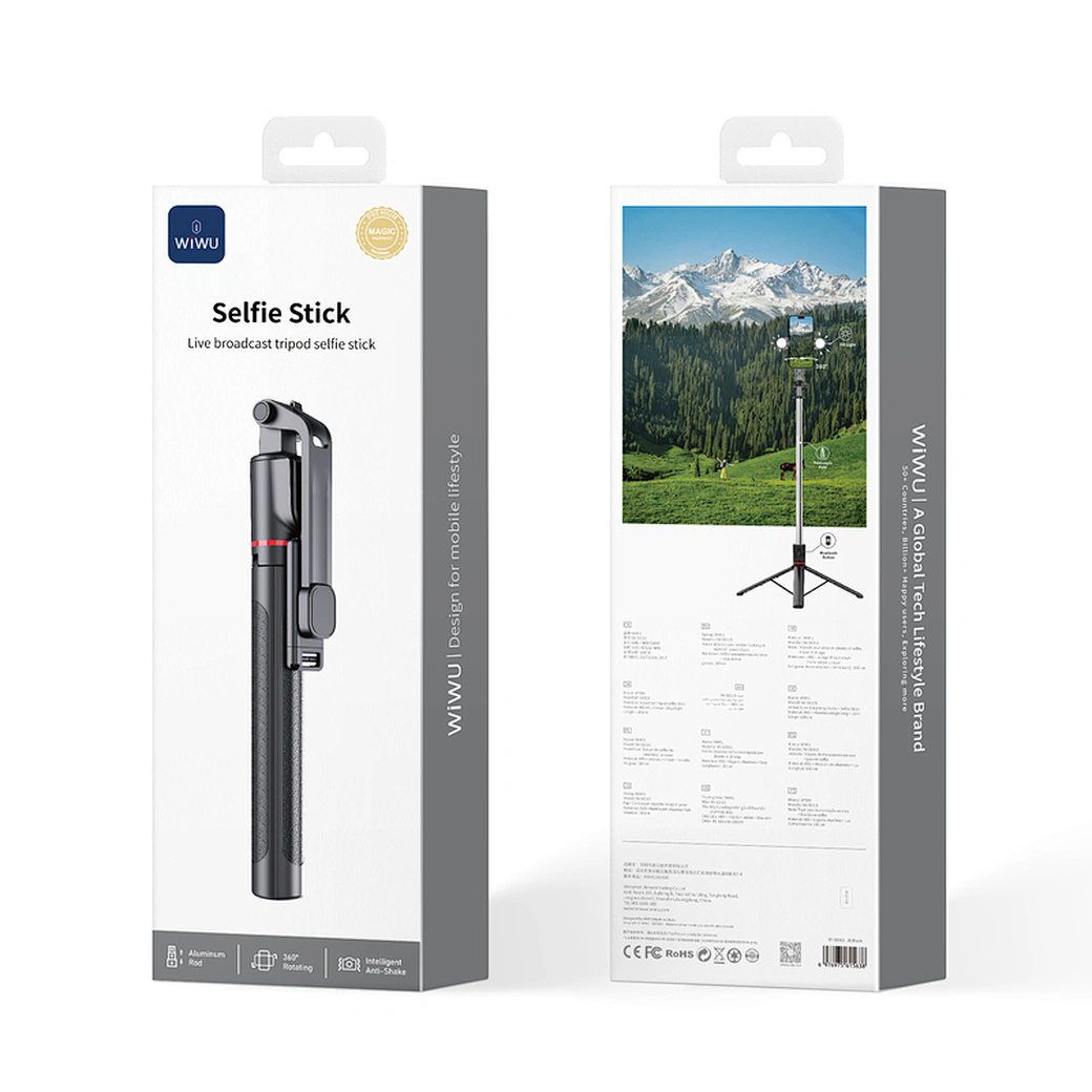Wiwu Live broadcast tripod selfie stick 1.8m Wi-Se015 Black