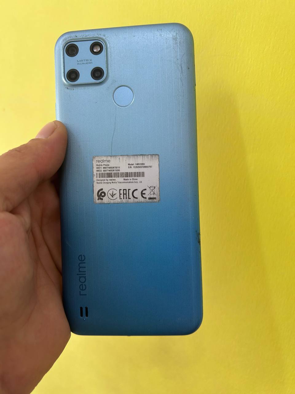 Realme C25Y (RMX3269) Blue (Разбитый экран)